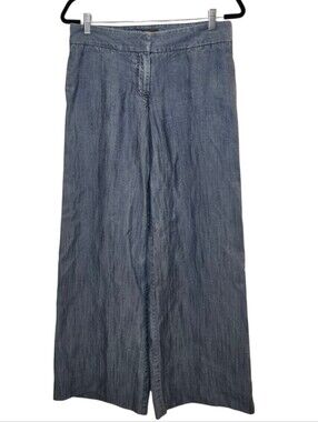 Tommy Bahama Wide Leg Chambray Trousers Size 4 Coastal Beachy vibes